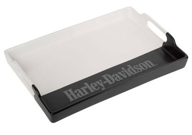Harley-Davidson Large Ceramic Serving Tray, White Finish Limited Edition - Wisconsin Harley-Davidson