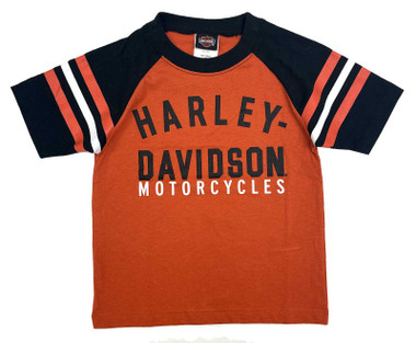 Harley-Davidson® Big Boys' #1 Logo Short Sleeve Raglan Knit Tee