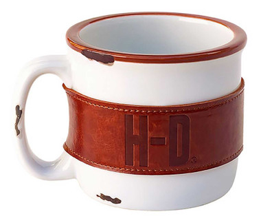 Harley-Davidson® Open Bar & Shield Pottery-Style Ceramic Mug