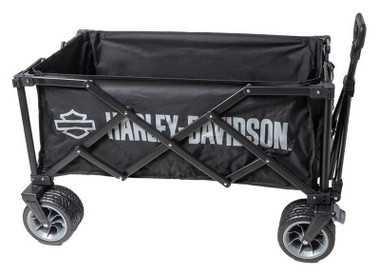Harley-Davidson Open Bar & Shield Collapsible Wagon w/ Storage Bag - Black - Wisconsin Harley-Davidson
