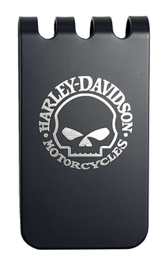 Harley-Davidson® Men's Skull Money Clip, Metal Nickel Finish 99453