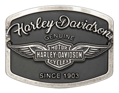 Harley-Davidson® Men's Venom Belt Buckle, Antique Nickle Finish