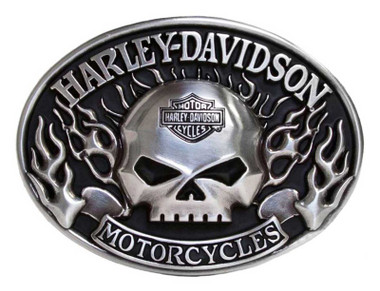 Harley-Davidson® Men's Skull & Spring 24 inch Wallet Chain