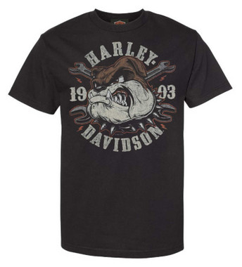 Harley-Davidson Men's 1903 H-D Mean Junkyard Dog Cotton Tee Shirt, Black - Wisconsin Harley-Davidson