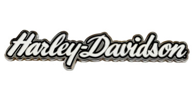 Harley-Davidson H-D Script Heavy-Duty Metal Magnet - 4 inches - Silver - Wisconsin Harley-Davidson