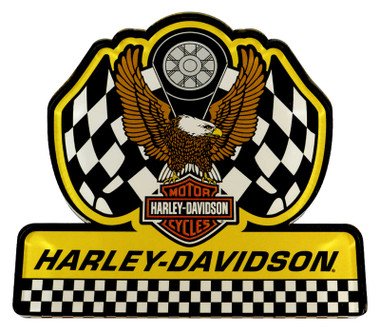 Harley-Davidson Supercharged Race Eagle Hard Acrylic Magnet - 4 inches - Wisconsin Harley-Davidson