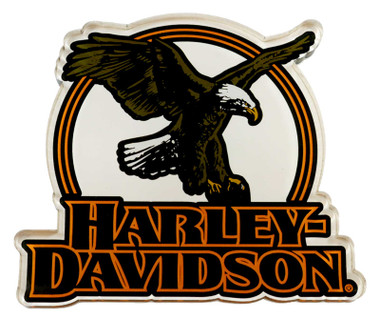 Harley-Davidson Eagle Eye H-D Script Hard Acrylic Magnet - 4 x 3.5 inches - Wisconsin Harley-Davidson