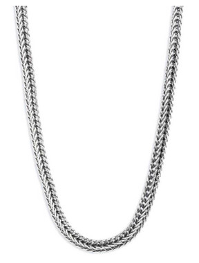 Harley-Davidson Men's 24 in. Foxtail Chain Necklace - Brass Silver Plating - Wisconsin Harley-Davidson