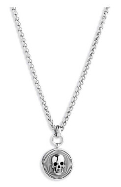 Harley-Davidson Men's 22 in. Circle Skull Pendant Necklace, Stainless Steel - Wisconsin Harley-Davidson