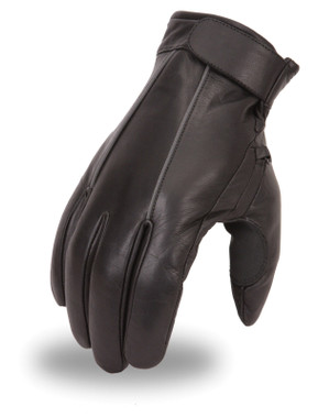 First Mens Leather Motorcycle Gloves w/Reflective Piping & Throttle Grip FI152GL - Wisconsin Harley-Davidson