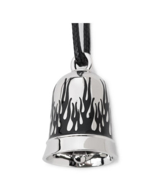 Harley-Davidson Contrasting Black Flames Ride Bell - Silver Plating - Wisconsin Harley-Davidson