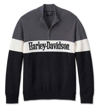 Harley-Davidson® Men's Staple 1/4-Zip Long Sleeve Sweater