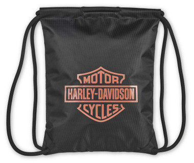 Harley-Davidson Rugged High-Density Polyester Quick-Draw Backpack - Black - Wisconsin Harley-Davidson