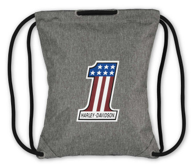 Harley-Davidson Rugged High-Density Polyester Quick-Draw Backpack - Gray - Wisconsin Harley-Davidson