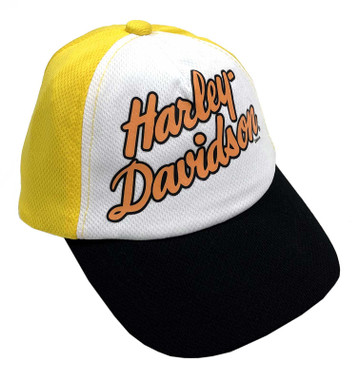 Harley-Davidson Little Girls' Mesh Toddler Colorblocked Cap w/ Criss Cross Back - Wisconsin Harley-Davidson