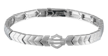 Harley-Davidson Women's Insignia Bar & Shield Bracelet -Sterling Silver - Wisconsin Harley-Davidson