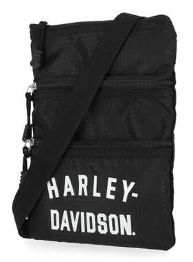 Harley-Davidson Womens Deluxe Nylon Crossbody Bag With Adjustable Shoulder Strap - Wisconsin Harley-Davidson