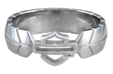 Harley-Davidson Women's Insignia Bar & Shield Band Ring, Sterling Silver - Wisconsin Harley-Davidson
