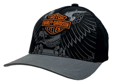 Harley-Davidson Men's Eagle Winged Embroidered Snapback Adjustable Baseball Cap - Wisconsin Harley-Davidson