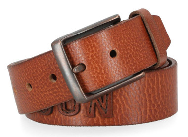 Harley-Davidson Men's H-D Raised Cutout Logo Leather Belt - Dark Brown - Wisconsin Harley-Davidson