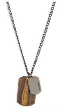Harley-Davidson Men's 24 in. Double Dog Tag Pendant Necklace, Stainless Steel - Wisconsin Harley-Davidson