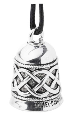 Harley-Davidson Weave Pattern Brass Ride Bell, Silver Plating & Antique Details - Wisconsin Harley-Davidson