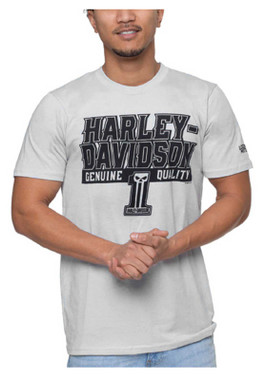 Harley-Davidson Men's Far Away H-D Short Sleeve Crew-Neck T-Shirt - Gray - Wisconsin Harley-Davidson