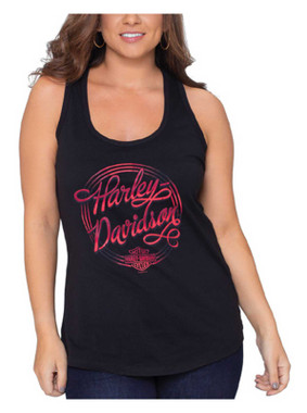 Harley-Davidson Women's Fever Dreams Sleeveless Racerback Tank Top - Black - Wisconsin Harley-Davidson