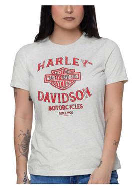 Harley-Davidson Women's Detail Bar & Shield Crew-Neck Short Sleeve T-Shirt - Wisconsin Harley-Davidson