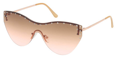 Harley-Davidson Women's Cat-Eye Rhinestone Sunglasses, Gradient Brown/Pink Lens - Wisconsin Harley-Davidson