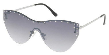 Harley-Davidson Women's Cat-Eye Rhinestone Sunglasses, Gradient Smoke Lenses - Wisconsin Harley-Davidson