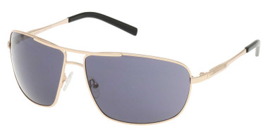 Harley-Davidson Men's Navigator Sunglasses Shiny Gold Frame Smoke Mirror Lens - Wisconsin Harley-Davidson