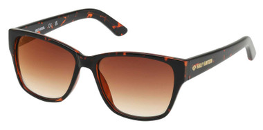 Harley-Davidson Women's Square Sunglasses, Tortoise Frame Brown Mirror Lens - Wisconsin Harley-Davidson