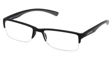 Harley-Davidson Classic Plastic Rectangular Fashion Readers, Black - 2.00 Power - Wisconsin Harley-Davidson
