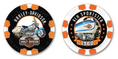 Harley-Davidson Vintage Series 13 - 1960 XLH Sportster Collectible Poker Chips - Wisconsin Harley-Davidson