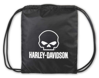 Harley-Davidson Willie G Skull Logo Rugged Polyester Quick-Draw Backpack - Black - Wisconsin Harley-Davidson