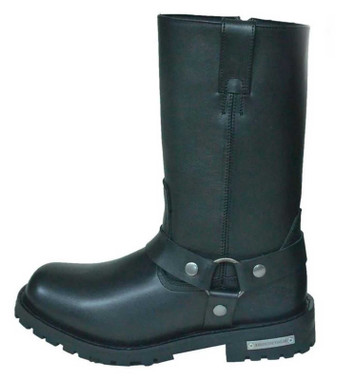 Unik Just for Bikers Men's Premium Leather Tall Motorcycle Boots, Classic Black 1000-M - Wisconsin Harley-Davidson