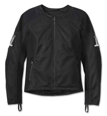 Harley-Davidson Women's H-D Shield Mesh Riding Jacket - Black 98197-24VW - Wisconsin Harley-Davidson