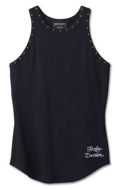 Harley-Davidson Women's Sedona Stud Sleeveless Tank Top - Black 96581-24VW - Wisconsin Harley-Davidson