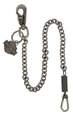 Harley-Davidson® Men's #1 Skull 24 inch Wallet Chain, Antique Harley-Davidson® Men's #1 Skull 24 inch Wallet Chain, Antique