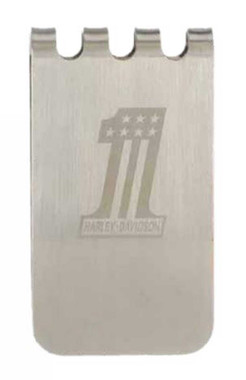 Harley-Davidson Men's #1 Metal Money Clip/Bottle Opener - Brushed Nickel - Wisconsin Harley-Davidson
