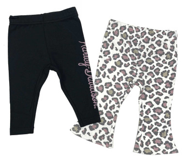 Harley-Davidson Little Girls' 2-Pack Cheetah Print Toddler Stretch Pants Set - Wisconsin Harley-Davidson
