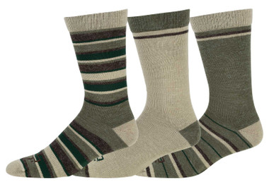 Harley-Davidson Men's 3-Pack Western Stripes Crew Moisture Wicking Riding Socks - Wisconsin Harley-Davidson