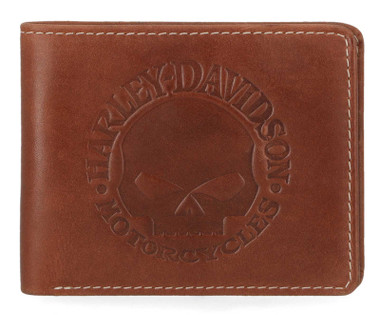 Harley-Davidson® Leather Tank Panel w/ Embossed Willie G Skull