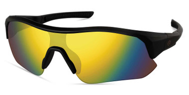 Harley-Davidson Men's Semi-Rimless Sunglasses, Matte Black w/ Mirror Lens - Wisconsin Harley-Davidson