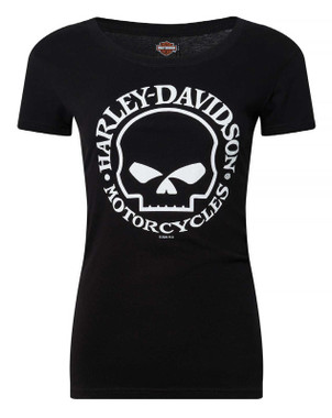 Harley-Davidson® Women's Camo Willie G Skull Scoop Neck