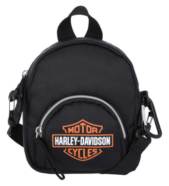 Harley-Davidson Women's Bar & Shield Logo Covertible Mini Backpack, Black - Wisconsin Harley-Davidson