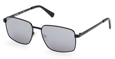 Harley-Davidson Men's Square Metal Sunglasses, Matte Black & Smoke Gray Lens - Wisconsin Harley-Davidson