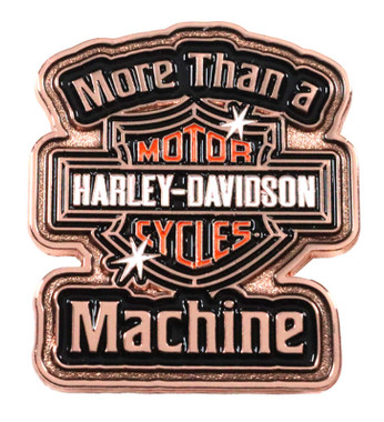Harley-Davidson 1.5 inch. More Machine Bar & Shield Metal Pin, Gold Finish - Wisconsin Harley-Davidson