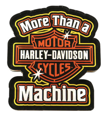 Harley-Davidson More Machine Bar & Shield Hard Acrylic Magnet - 3.5 in. Black - Wisconsin Harley-Davidson